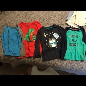 Toddler boys various long sleeve baseball T-shirts